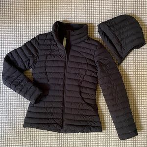 Lululemon Pack It Down Black Jacket with Removable Hood